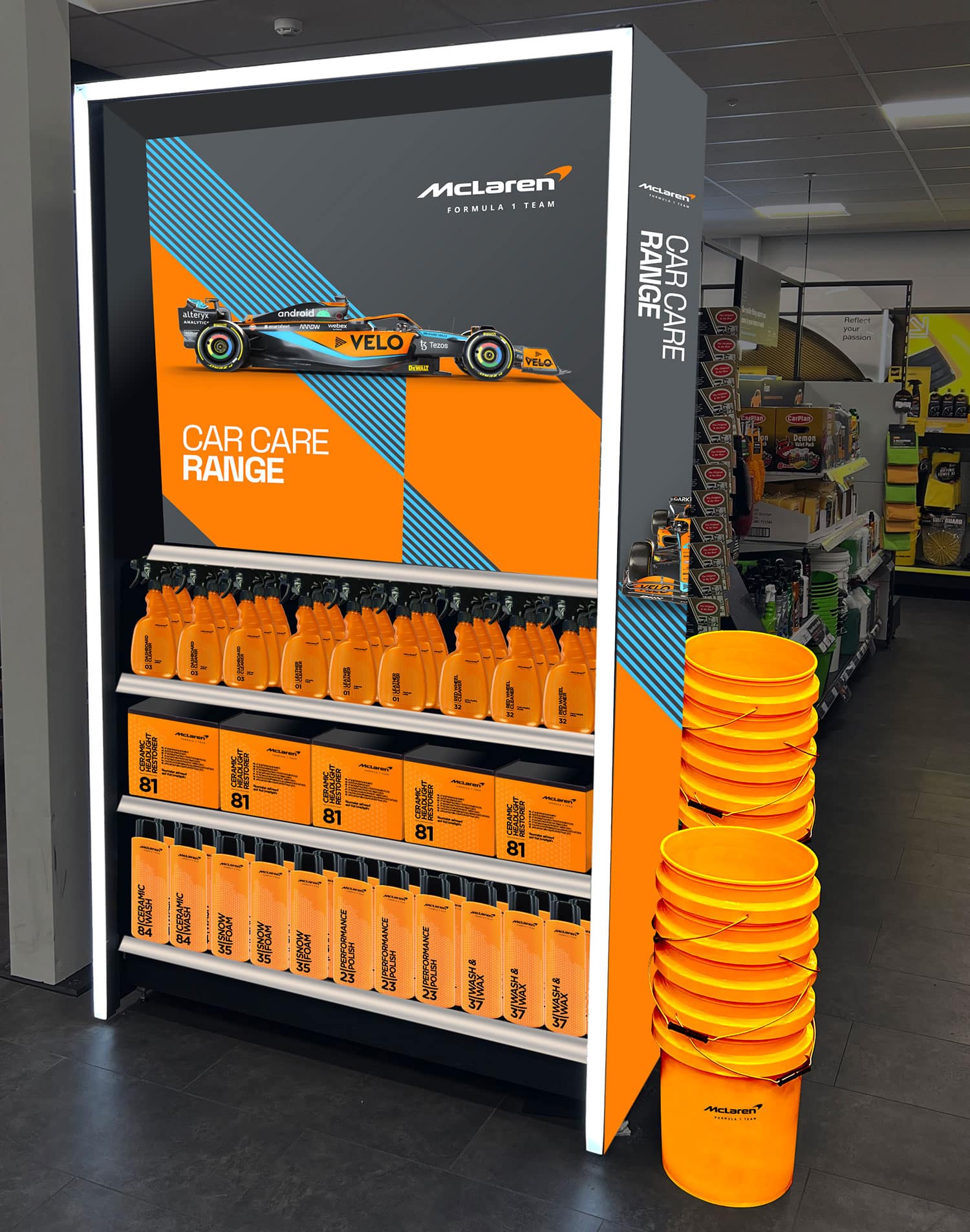McLaren Retail Front Aisle side in store